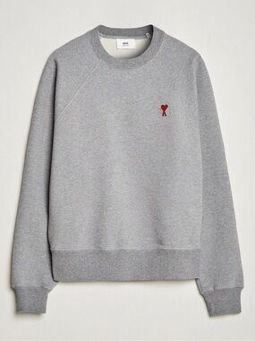 AMI Paris Grey Crewneck Sweatshirt